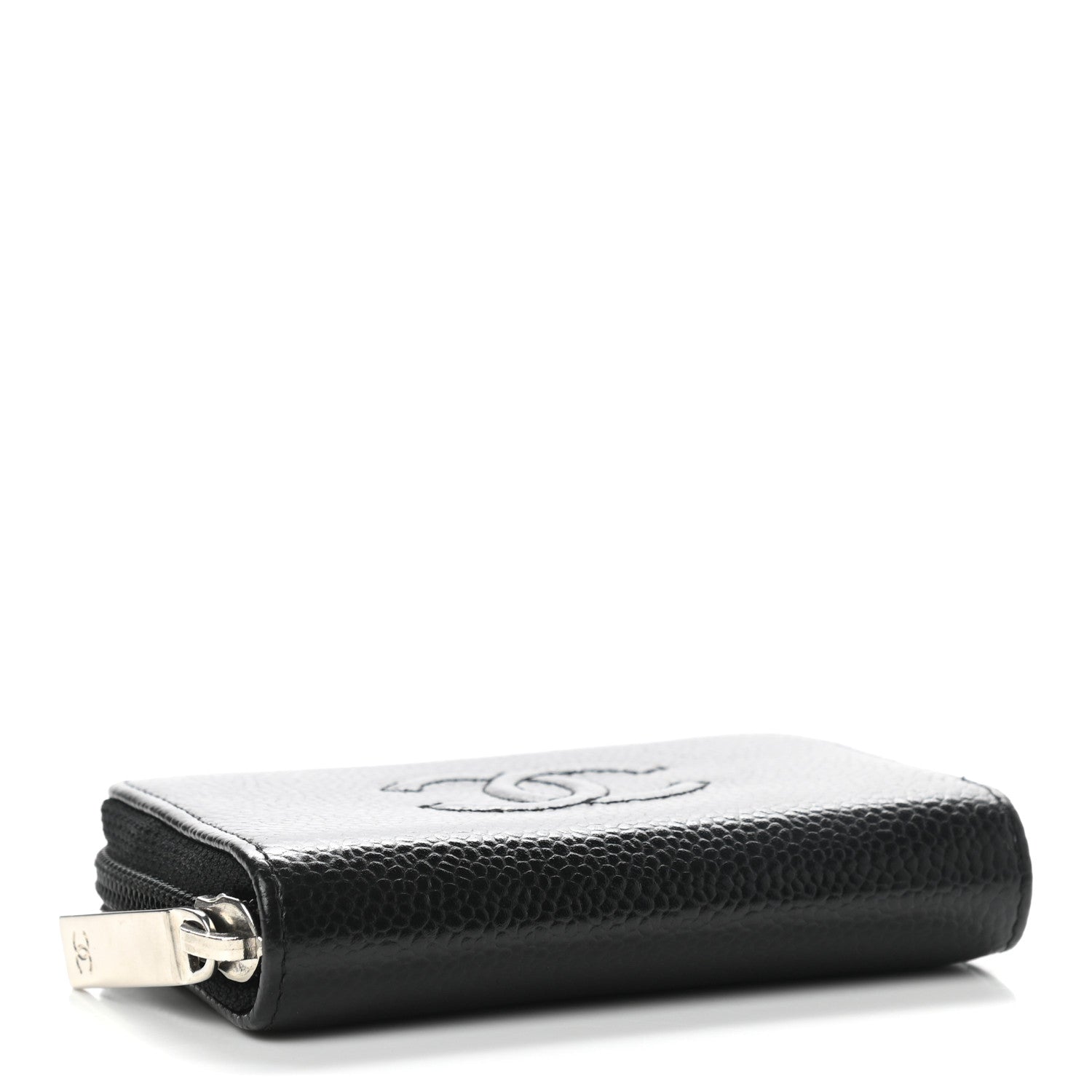 Chanel Caviar Timeless CC Zip Around Coin Purse Black 4 of 9