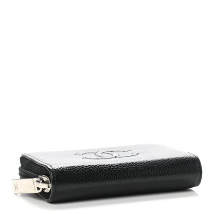 Chanel Caviar Timeless CC Zip Around Coin Purse Black 4 of 9