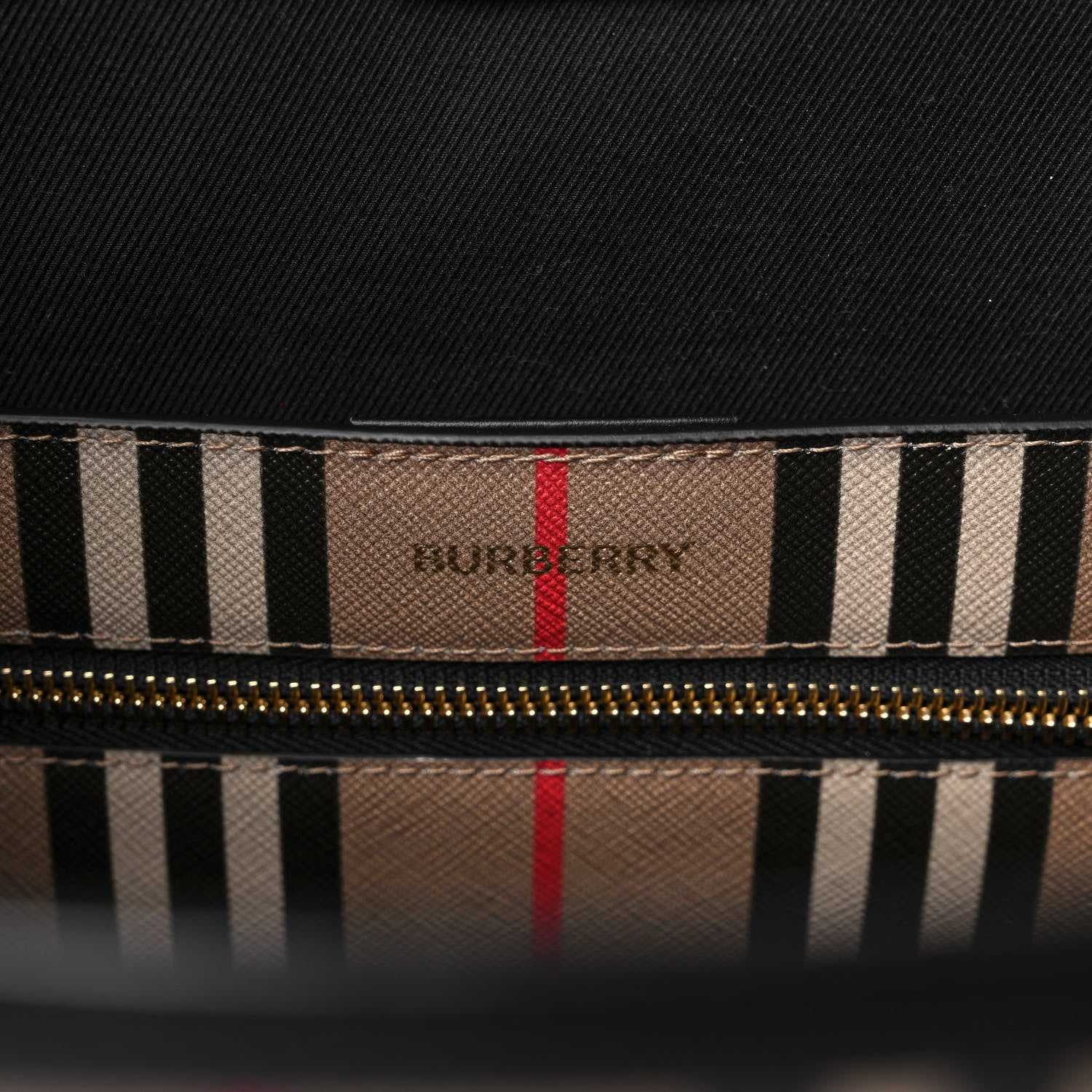 Burberry E-Canvas Stripe Book Tote Archive Beige 6 of 12