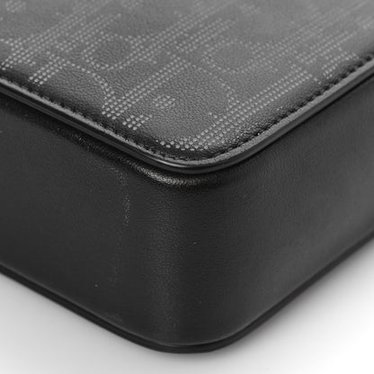 Christian Dior Calfskin Oblique Galaxy Perforated World Tour Messenger Pouch Black 8 of 8