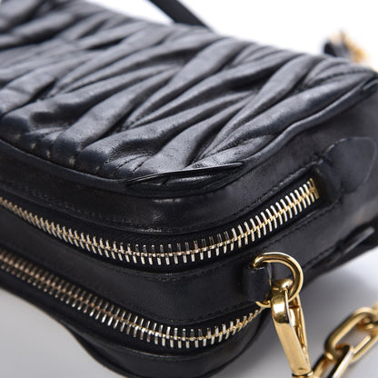 Miu Miu Nappa Matelasse Chain Crossbody Black 16 of 16