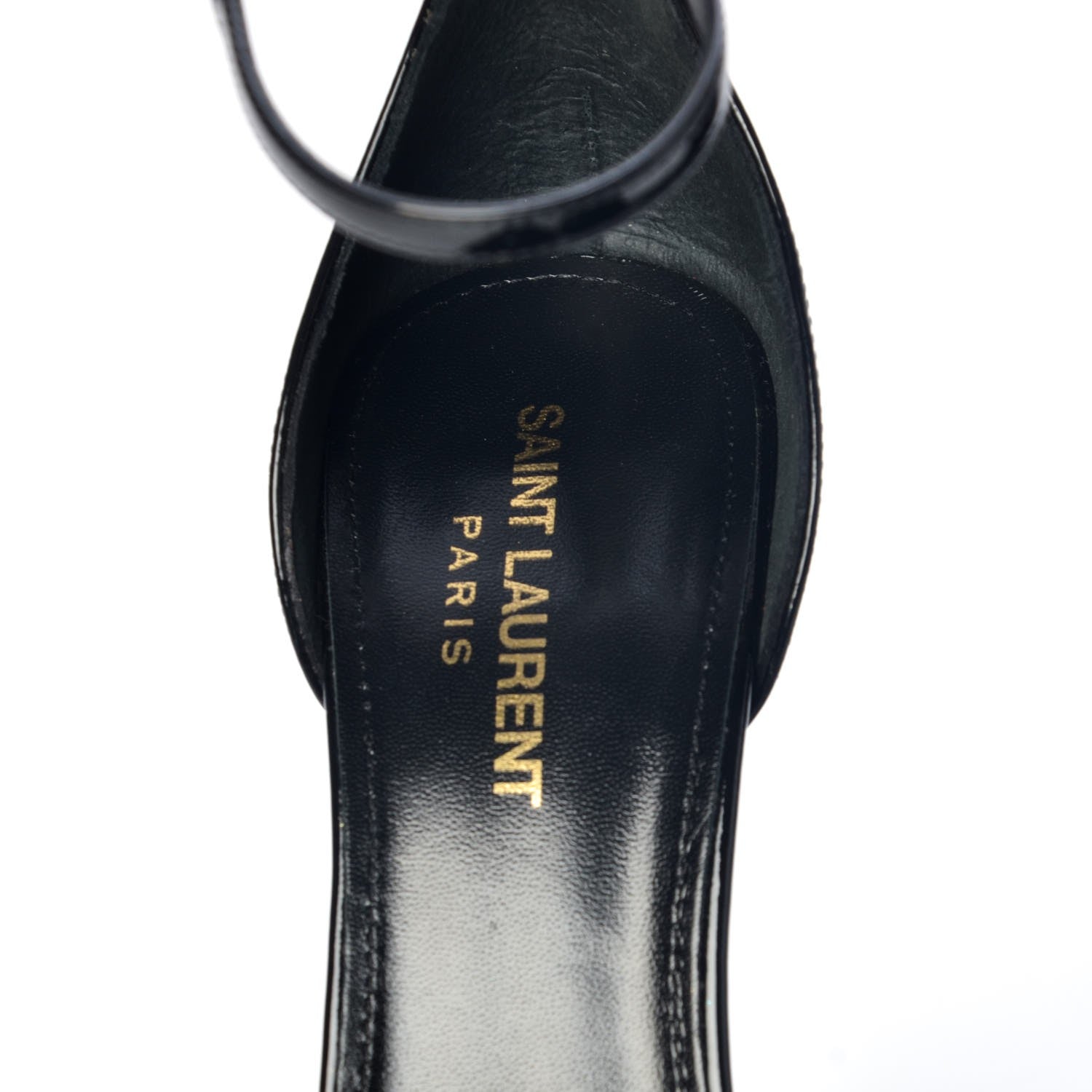 Saint Laurent Patent Debbie 105 Platform Sandals 38 Black 6 of 9