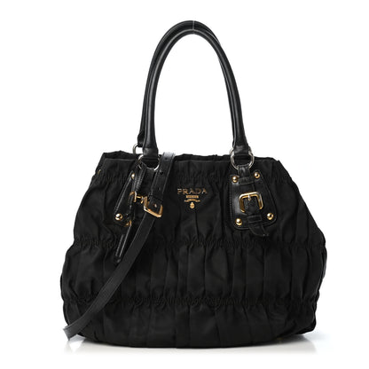 Prada Tessuto Nylon Gaufre Tote Black 1 of 4