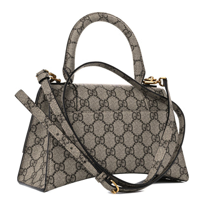 Balenciaga X GUCCI GG Supreme Monogram Small Hourglass Top Handle Bag Beige Ebony 3 of 10