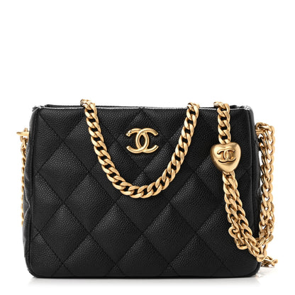 Chanel Caviar Quilted Sweetheart Hobo Black 1 of 10