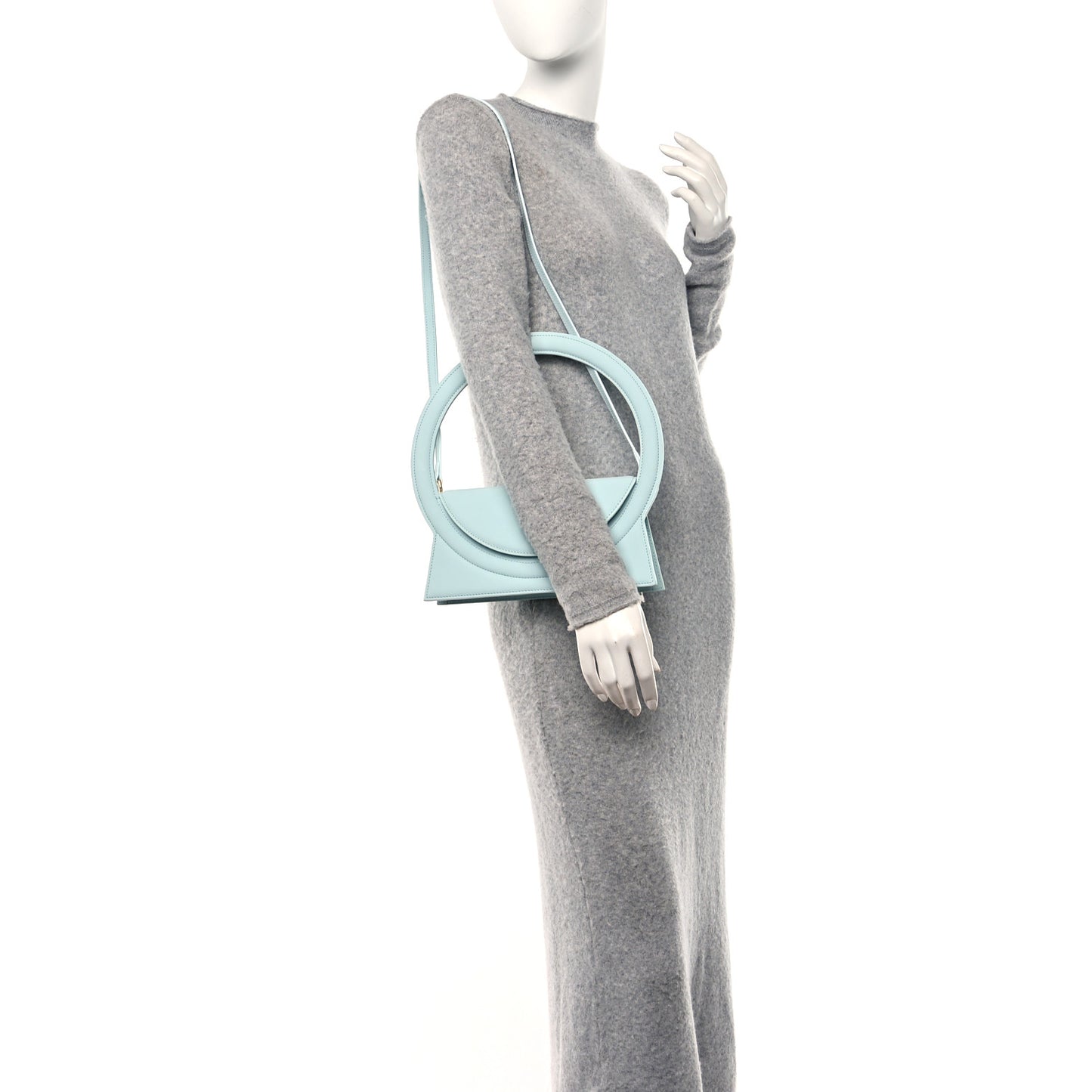 Calfskin Le Sac Rond Pale Blue