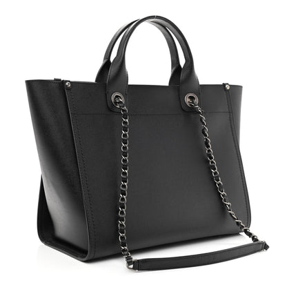 Chanel Caviar Small Studded Deauville Tote Black 3 of 12