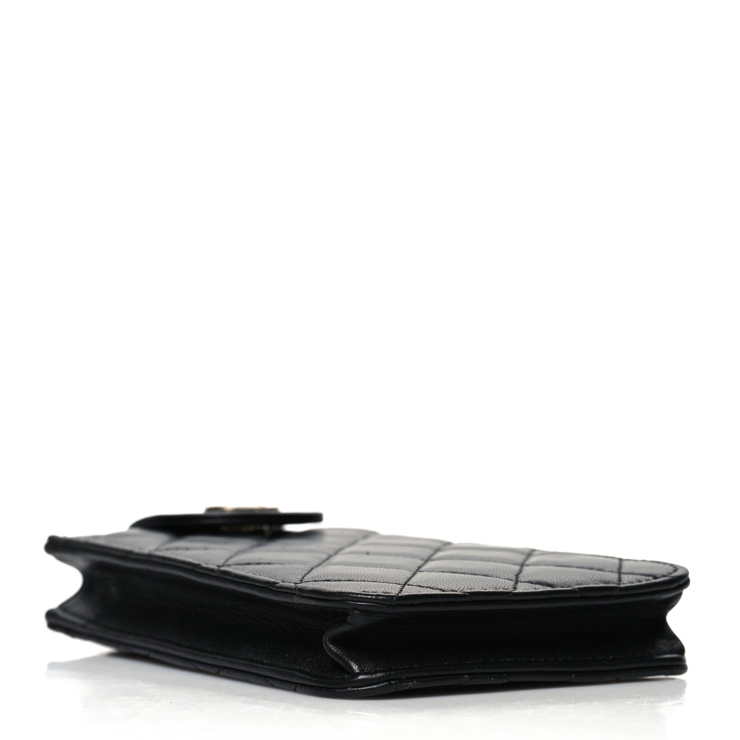 Chanel Lambskin Quilted CC Phone Holder Black 4 of 12