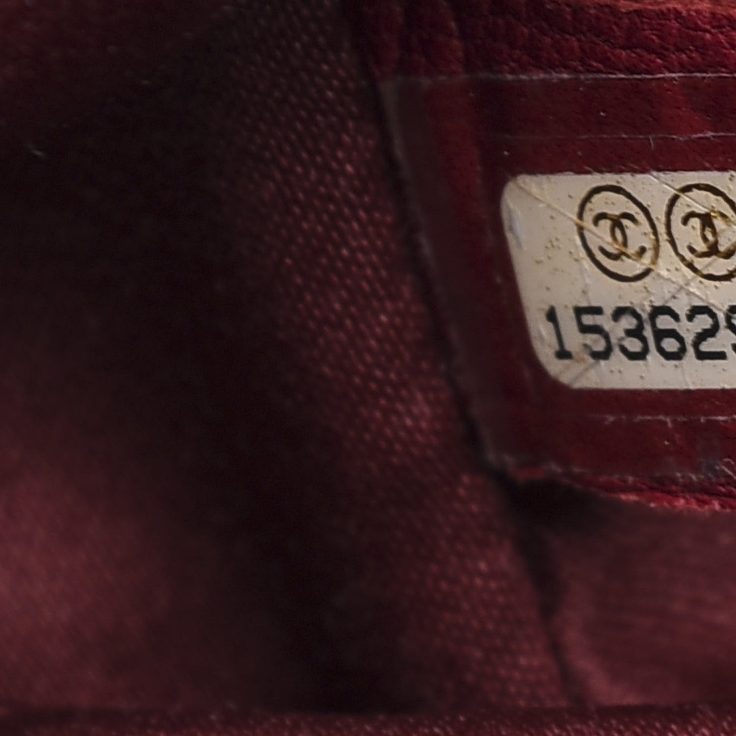 Lambskin Vertical Stitch Jumbo Single Flap Dark Red