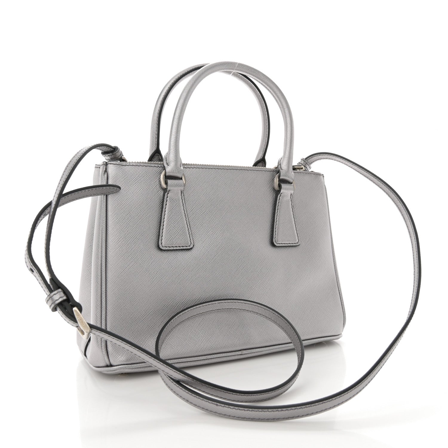 Prada Saffiano Lux Small Galleria Double Zip Tote Cromo 3 of 11