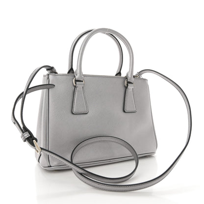 Prada Saffiano Lux Small Galleria Double Zip Tote Cromo 3 of 11