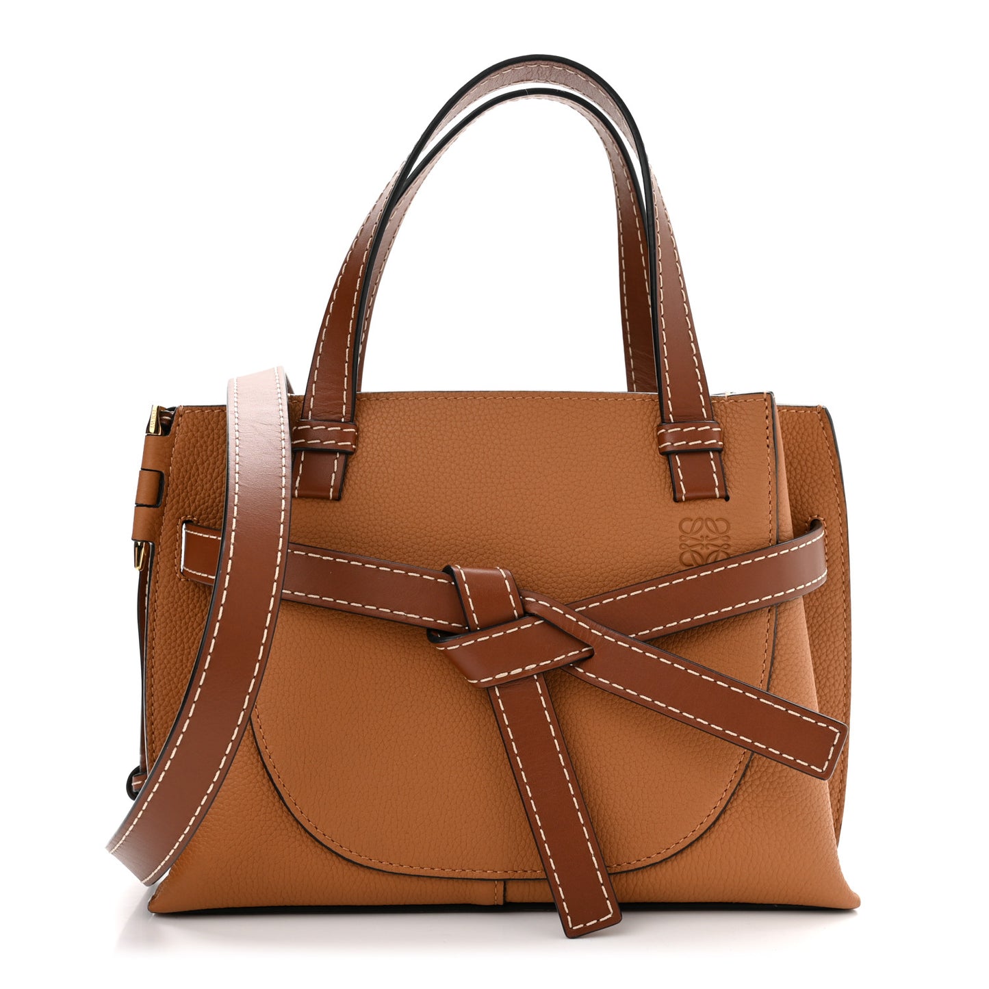 Calfskin Mini Gate Tote Caramel