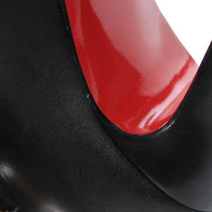 Christian Louboutin Calfskin Studded Miss Fast Plato 140 Platform Booties 39 Black 22 of 23
