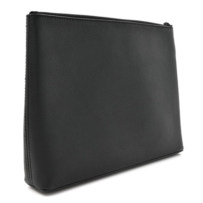 Louis Vuitton Grained Calfskin Aerogram Takeoff Pouch Black 3 of 11