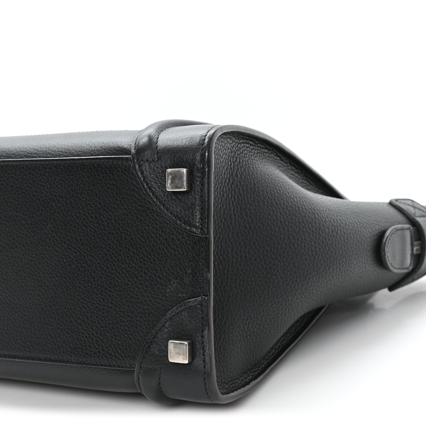 Drummed Calfskin Micro Luggage Black