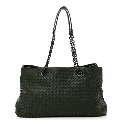 Bottega Veneta Nappa Intrecciato Large Classic Chain Strap Tote Green 1 of 10