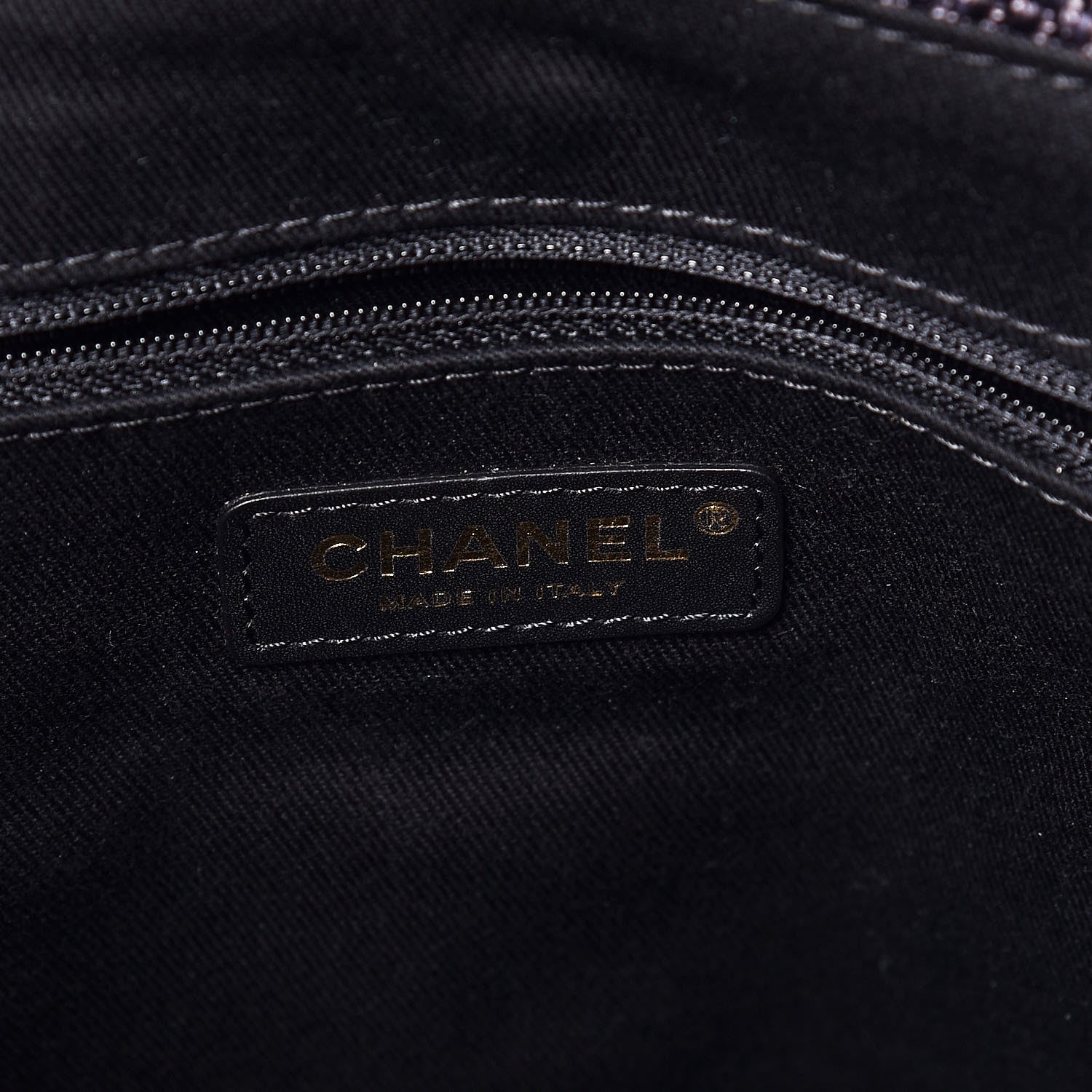 Chanel Woven Straw Raffia Large Deauville Tote Black 9 of 11