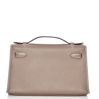 Hermes Swift Kelly Pochette Clutch Etoupe 4 of 20