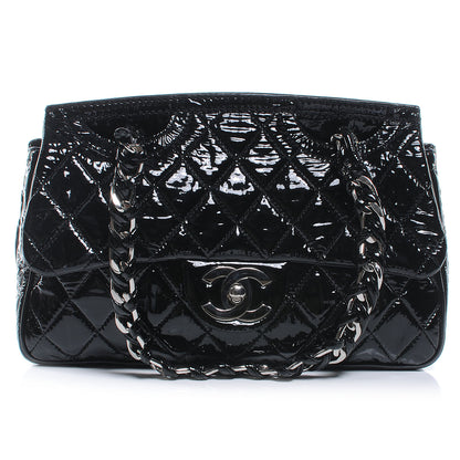 Chanel Patent Day Glo Double Sided Flap Bag Black 1 of 7