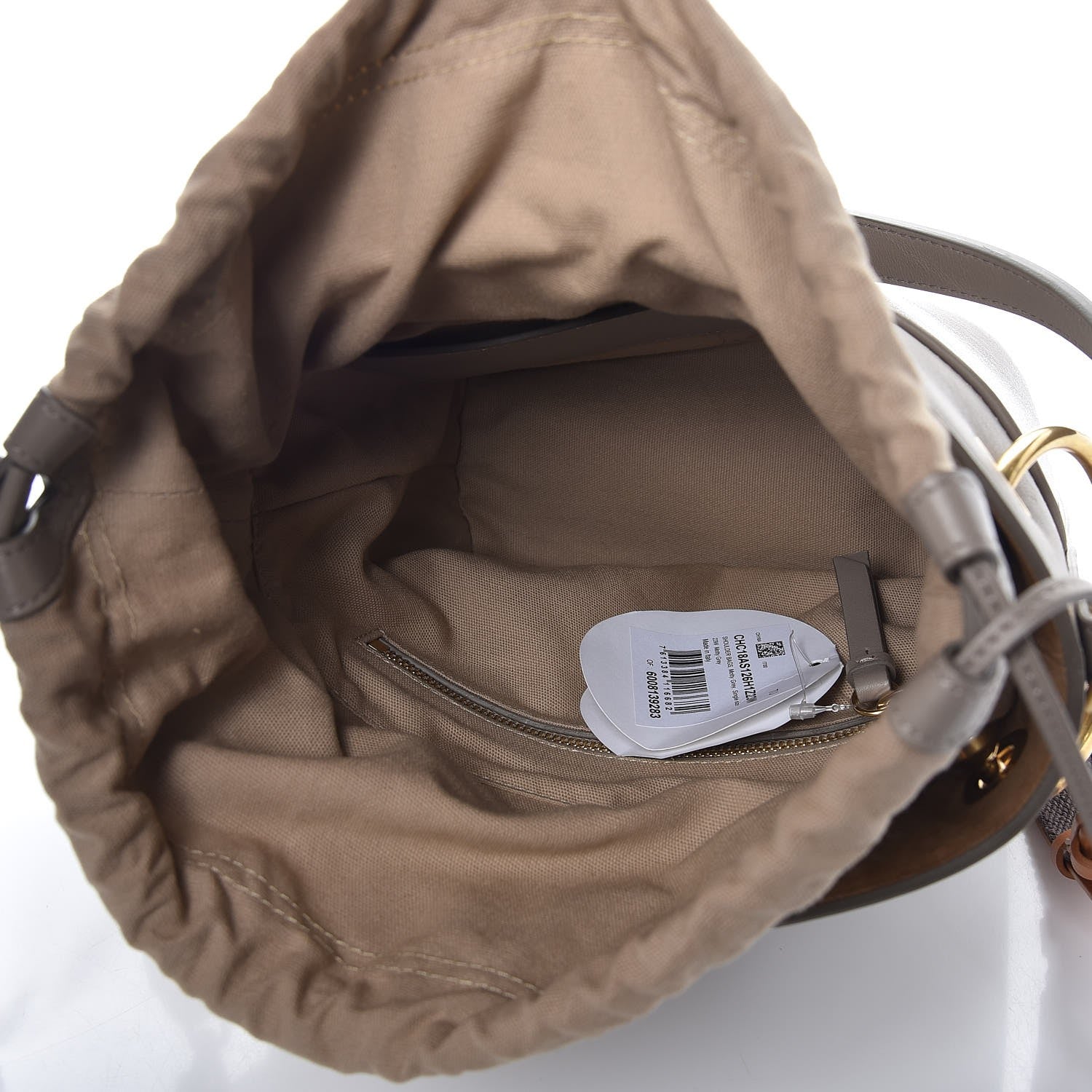 Chloe Smooth Calfskin Small Roy Bucket Bag Motty Grey 6 of 9