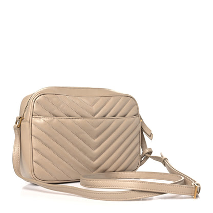 Saint Laurent Calfskin Matelasse Monogram Lou Camera Bag Dark Latte 3 of 9