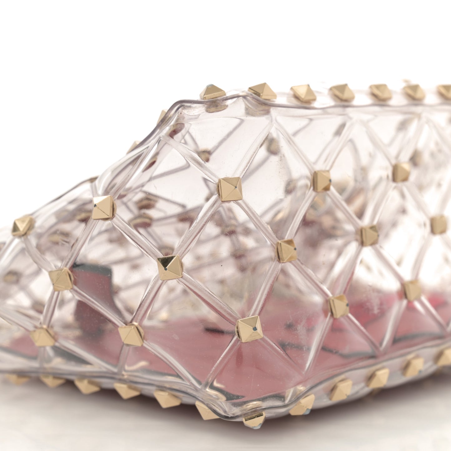 PVC Medium Rockstud Spike Shoulder Bag