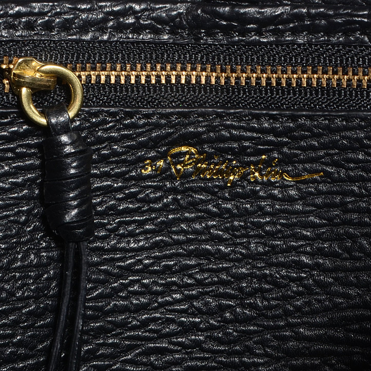 3.1 Leather Medium Pashli Satchel Black