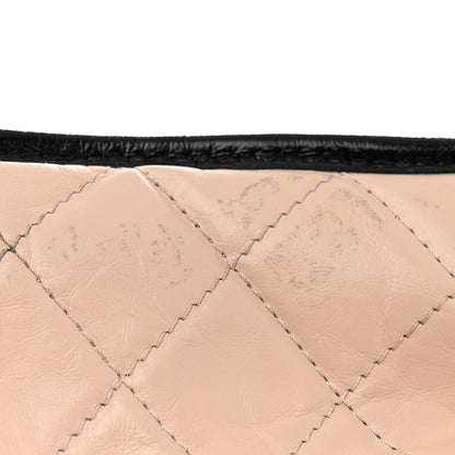 Chanel Aged Calfskin Quilted Medium Gabrielle Hobo Beige Black 12 of 12