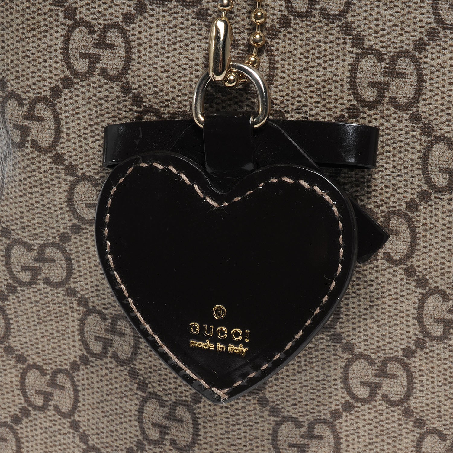 Gucci GG Plus Monogram Tattoo Heart Medium Joy Boston Dark Brown 10 of 10