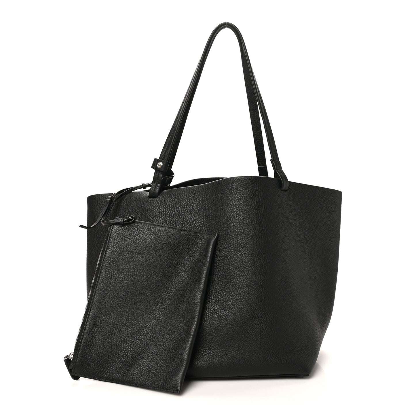 Grained Calfskin Park Tote Three Black