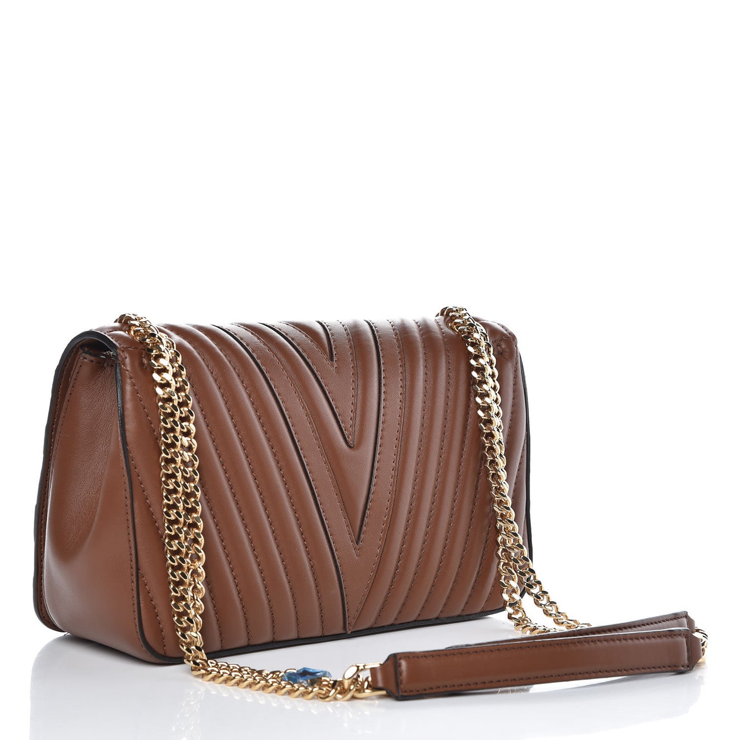 Alter Nappa Star Medium Flap Shoulder Bag Brown