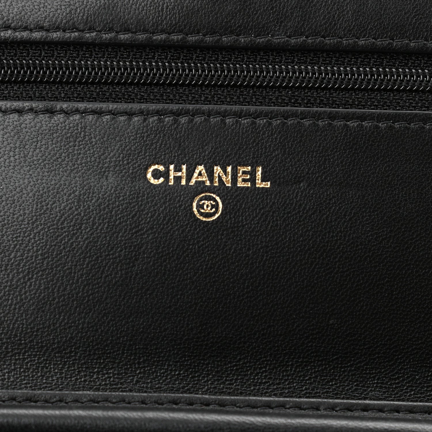 Chanel Lambskin Quilted Wallet On Chain WOC Black 6 of 12