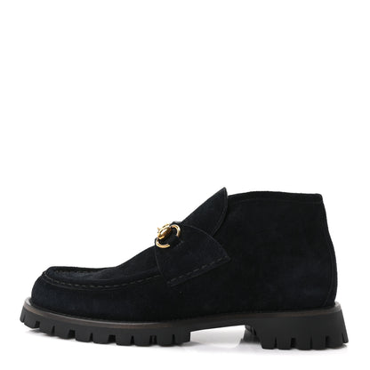 Gucci Suede Horsebit Womens Ankle Boots 38 Black 1 of 10