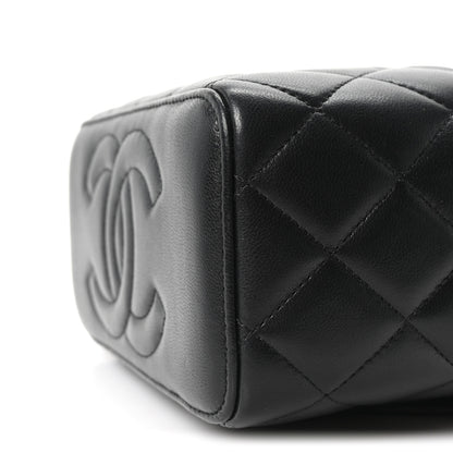 Chanel Lambskin Quilted Small Top Handle Vanity Case With Chain Black 10 of 10