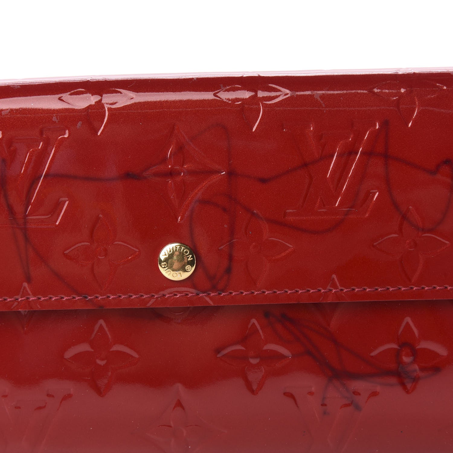 Louis Vuitton Vernis Sarah Wallet Pomme D'Amour 7 of 9
