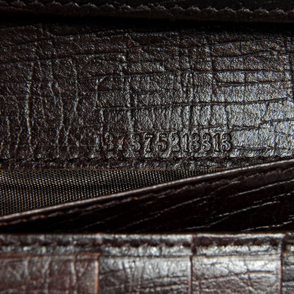 Gucci Monogram Hasler Continental Wallet Dark Brown 7 of 7