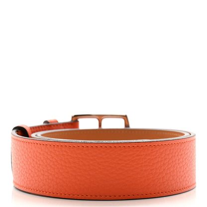 Hermes Taurillon Clemence Etriviere Belt 85 34 Orange 2 of 8