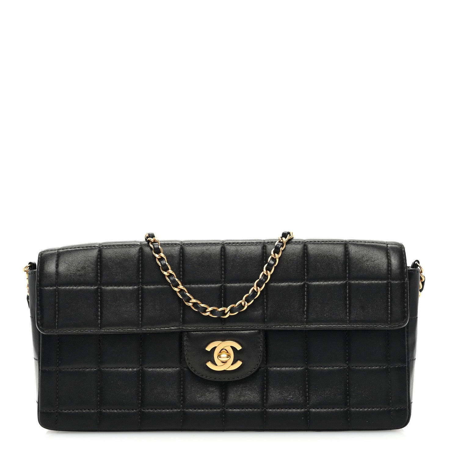 Chanel Lambskin East West Chocolate Bar Flap Brown 1 of 10