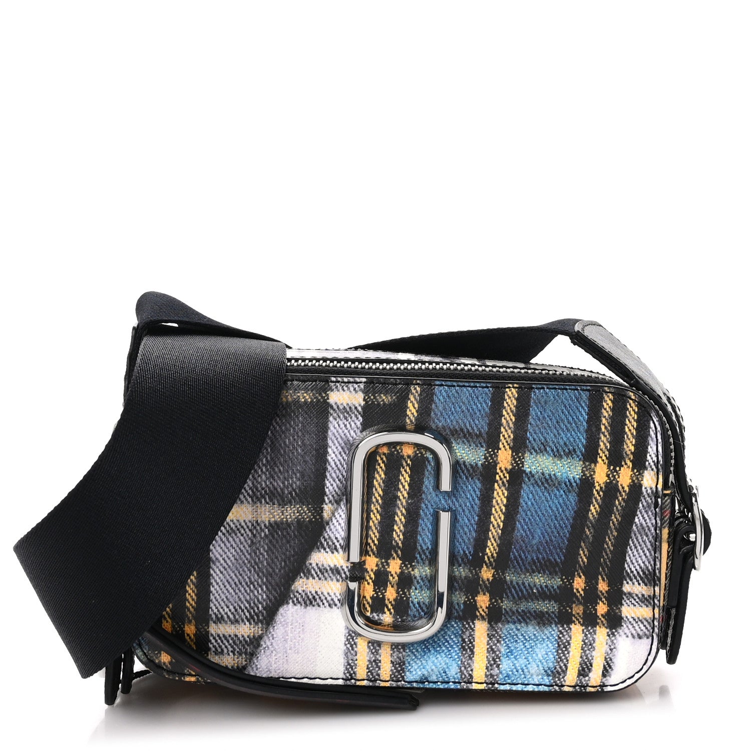 Marc Jacobs Saffiano Small Snapshot Tartan Camera Bag Blue Multi 1 of 10