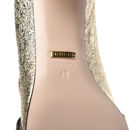 Gucci Galassia GG Marmont Fringe 50mm Loafer Pumps 40 Platino 7 of 9