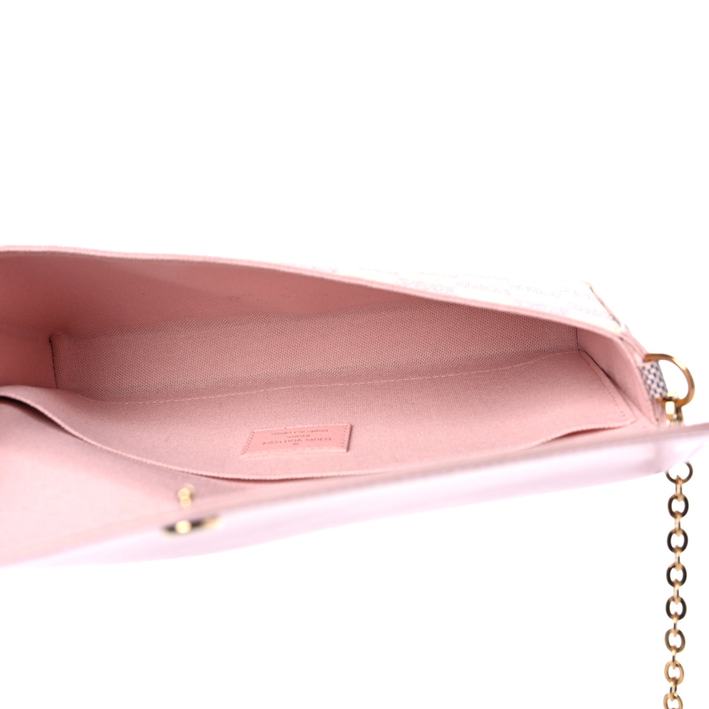 Damier Azur Calfskin Pochette Felicie Eau de Rose