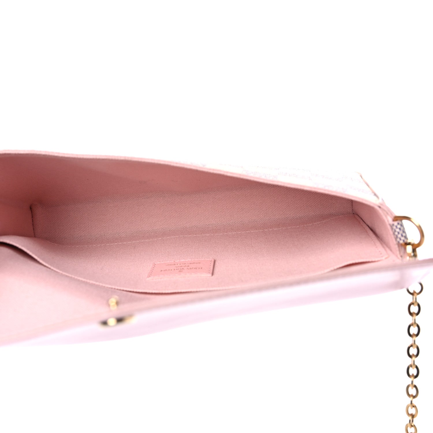 Louis Vuitton Damier Azur Calfskin Pochette Felicie Eau de Rose 6 of 7