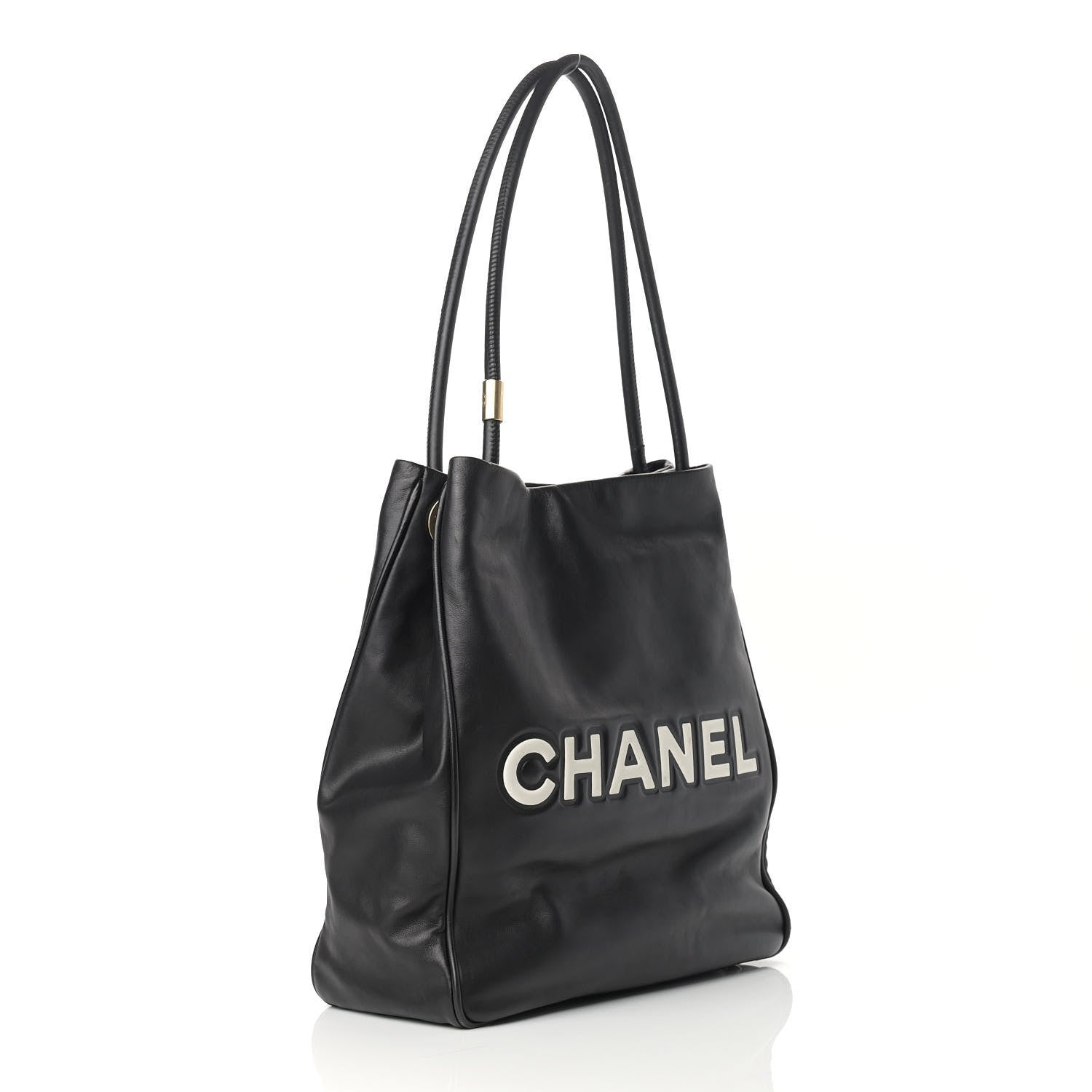 Chanel Lambskin Camellia Tote Black 3 of 16