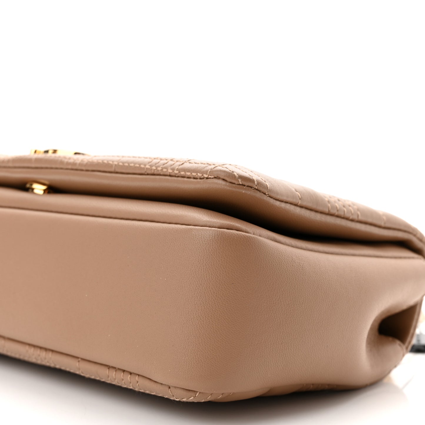 Lambskin Quilted Small Lola Bag Camel
