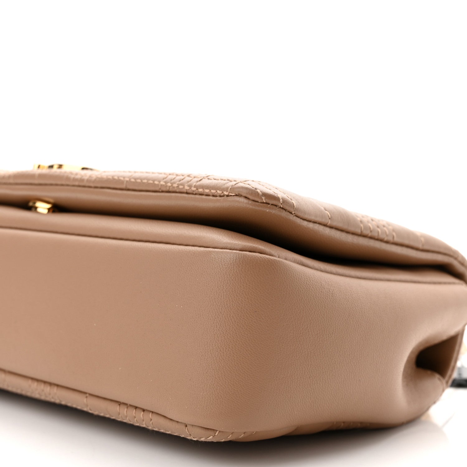 Burberry Lambskin Quilted Small Lola Bag Camel 10 of 10