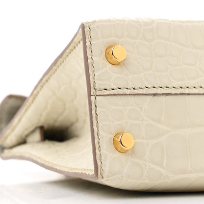 Hermes Matte Alligator Mini Kelly Sellier 20 Beton 10 of 15