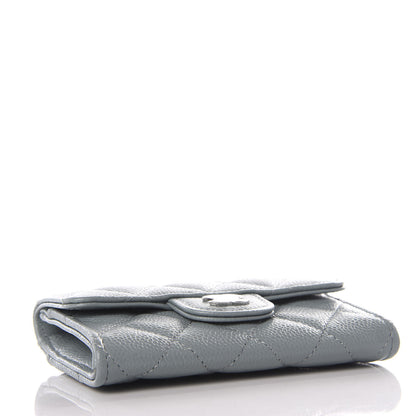 Chanel Caviar Quilted Flap Card Holder Wallet Dark Grey 3 of 8