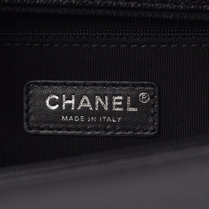 Chanel Caviar Chevron Quilted New Medium Boy Flap Black 6 of 10