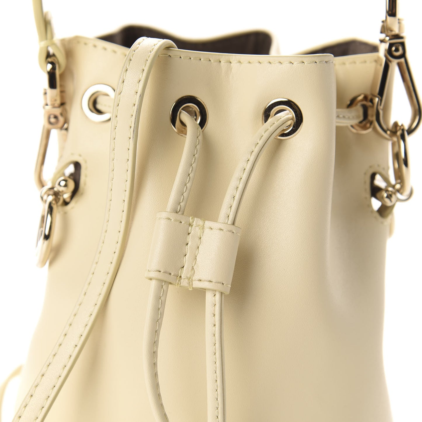 Vitello Liberty Pearl F is Fendi Mini Mon Tresor Bucket Bag Burro