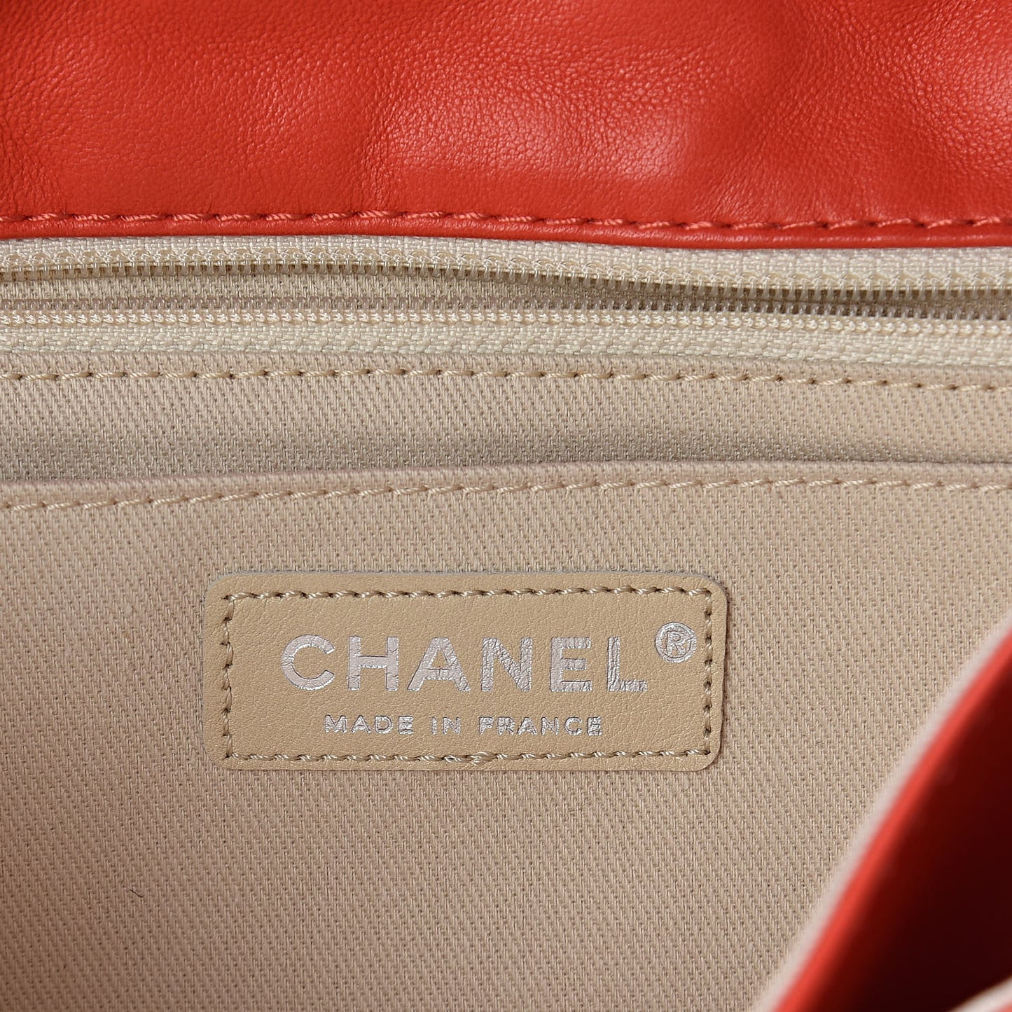 Lambskin Quilted Medium Icons Secret Label Flap Coral